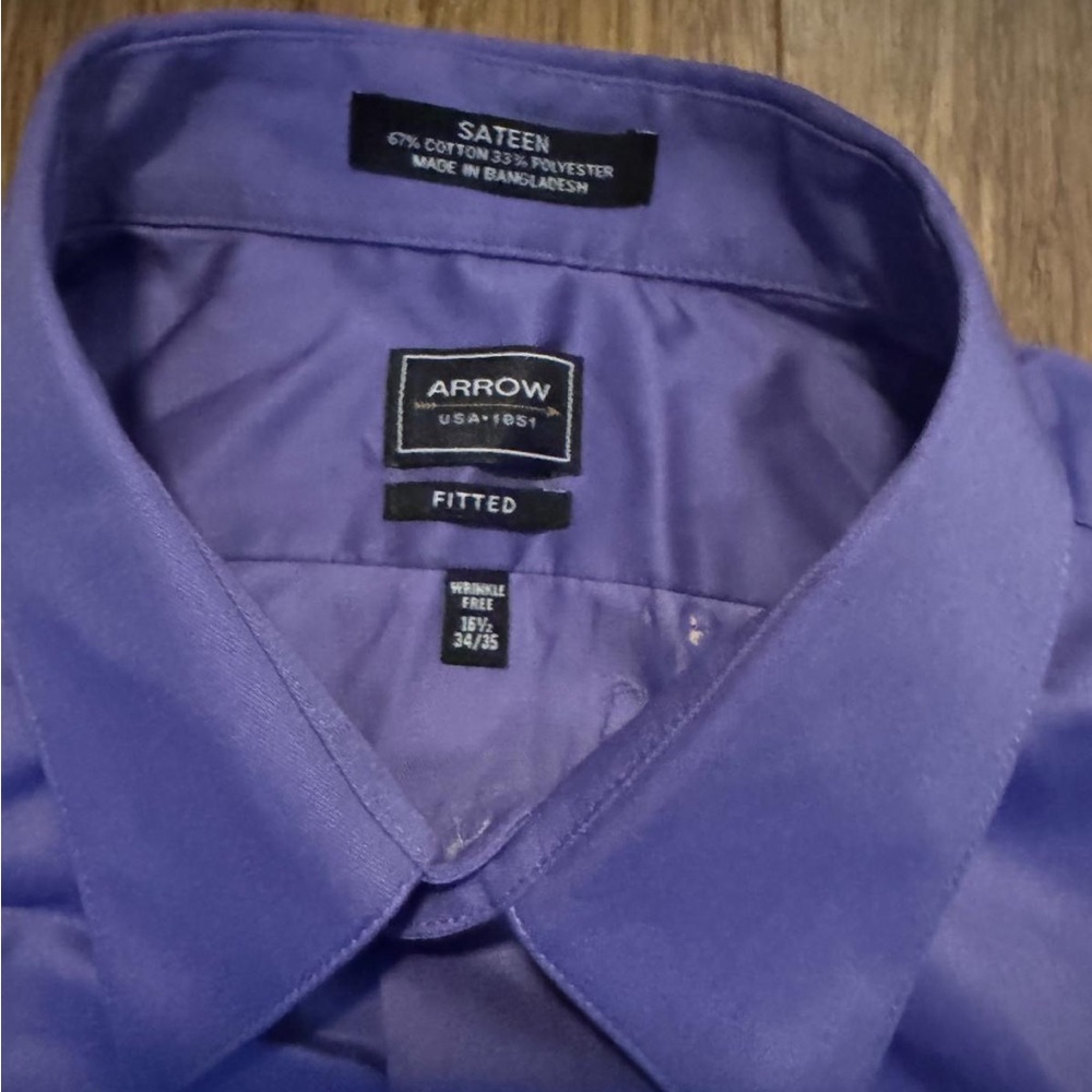 Arrow Men's Fitted Purple Shirt